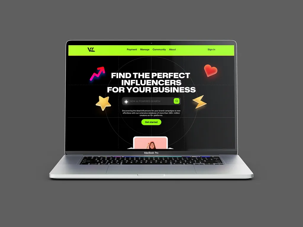 VZ — Influencer platform website